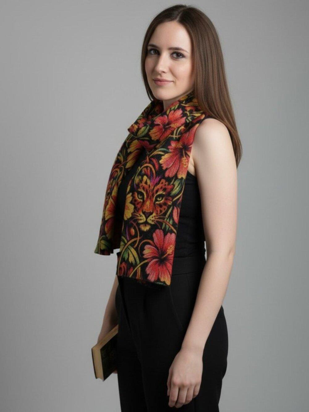 Neon Zoo Chaos: Tropical Surreal Fusion Vivienne Scarf | Preorder